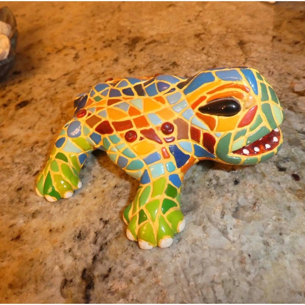 Barcino Designs Mosaic Lizard Figurine Antoni Gaudí Style Barcelona Salamander 5